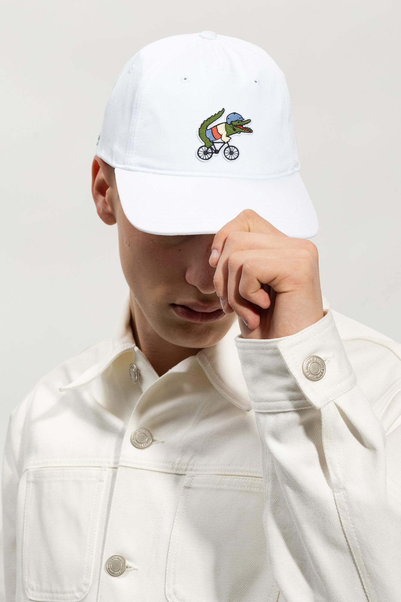 White cheap lacoste hat